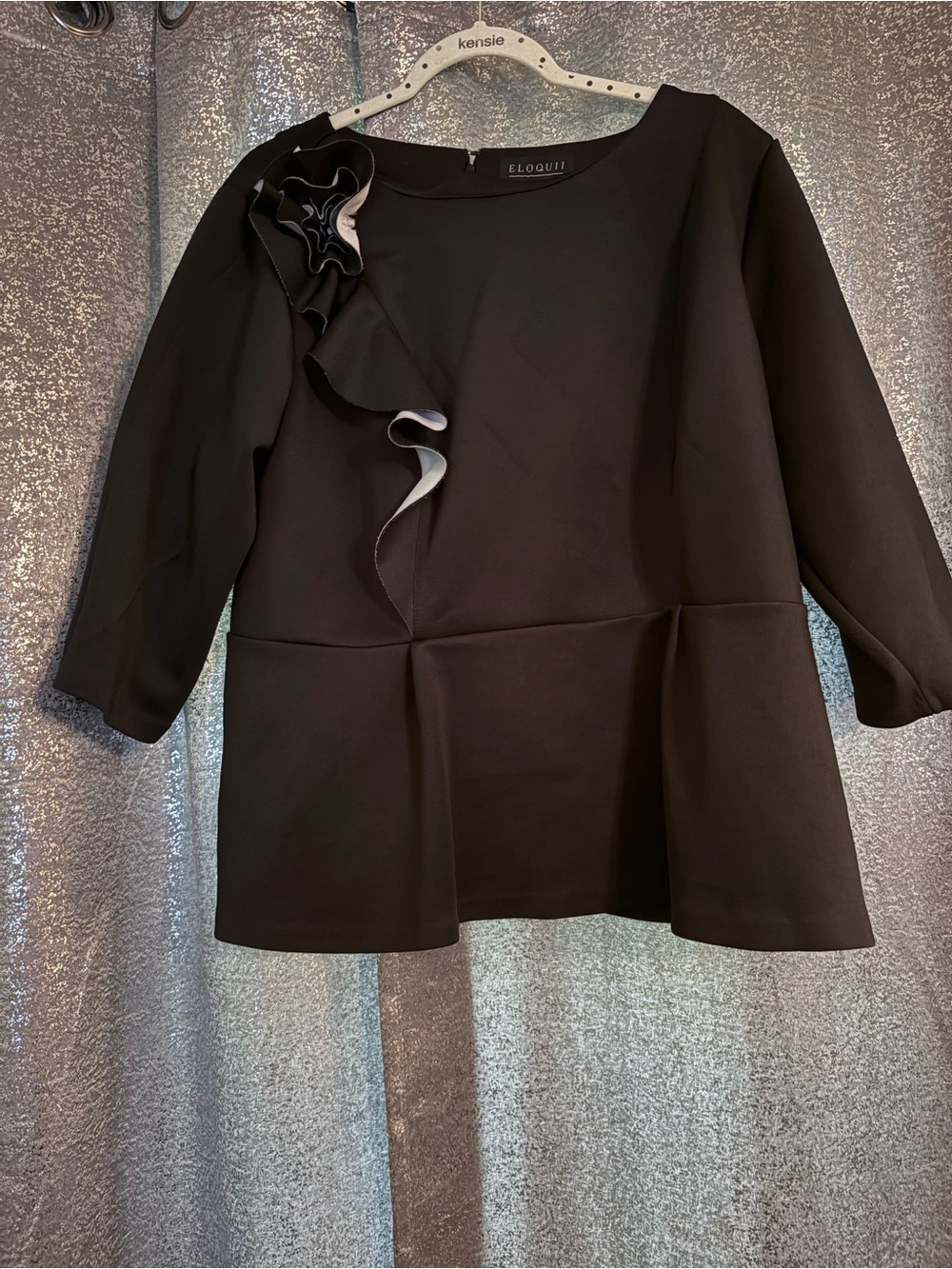 Eloquii Black Crewneck Stretch Top